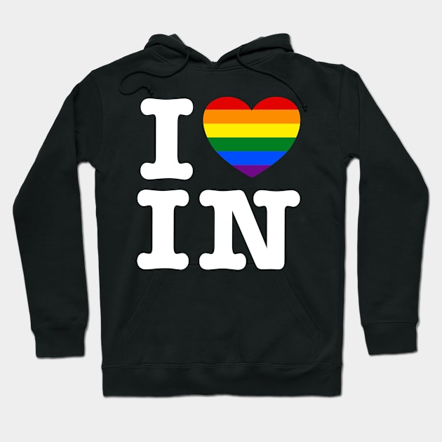 Indiana Pride - I Love Indiana Hoodie by winwinshirt